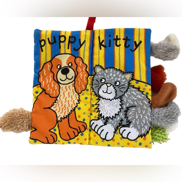 Jellycat Fluffy Tails Animals Soft Plush Book Crinkle Anne Wilkinson. - Picture 4 of 10